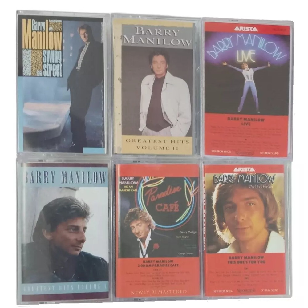 Barry Manilow 6 Cassette Bundle Lot / Live / Greatest Hits 1 & 2 [MAKE OFFER!]